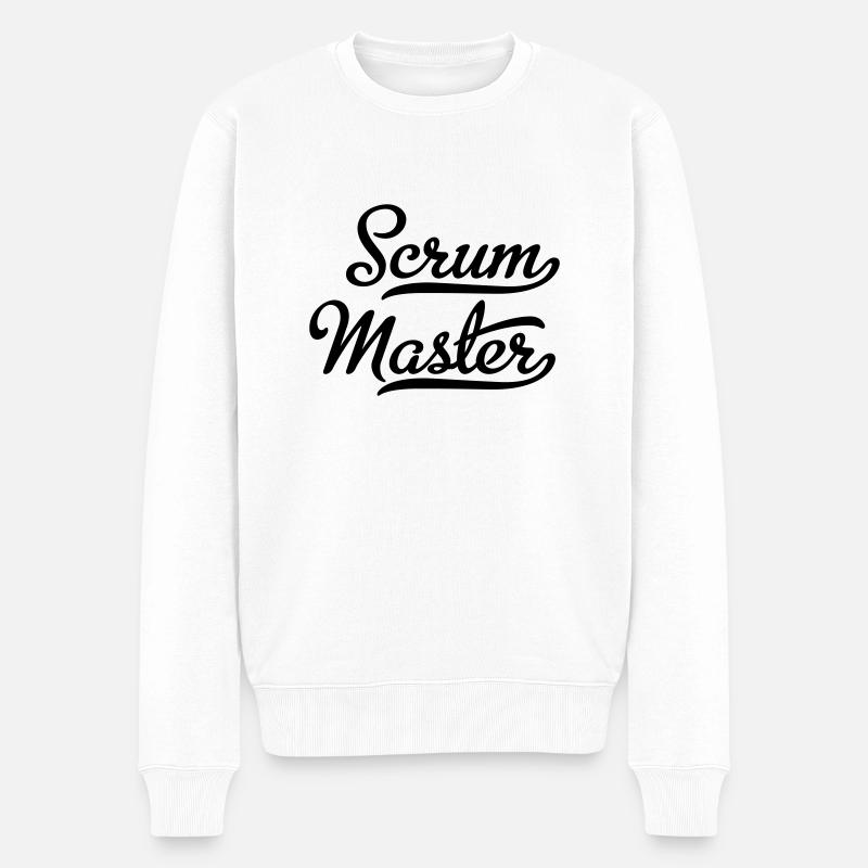 Scrum Master - Männer Premium Bio Pullover - Weiß
