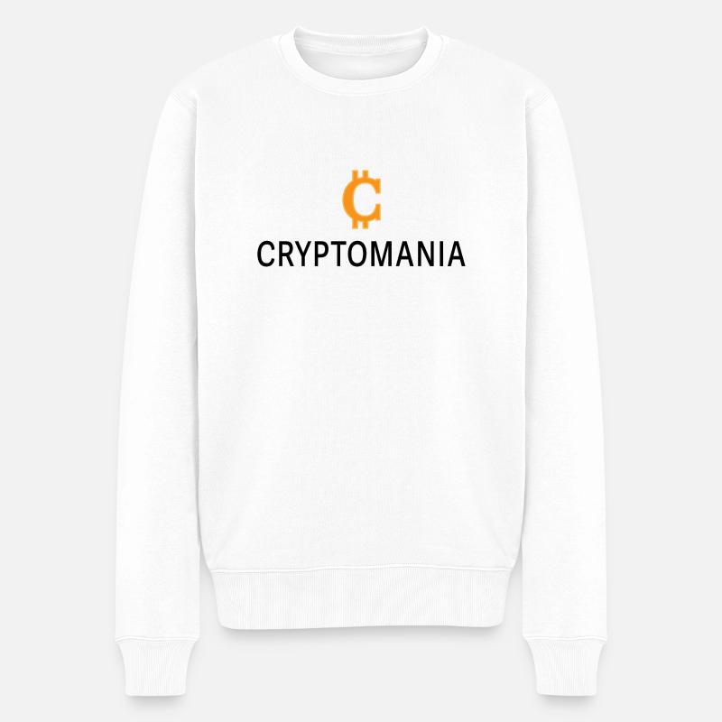 Kryptomanie - Männer Premium Bio Pullover - Weiß