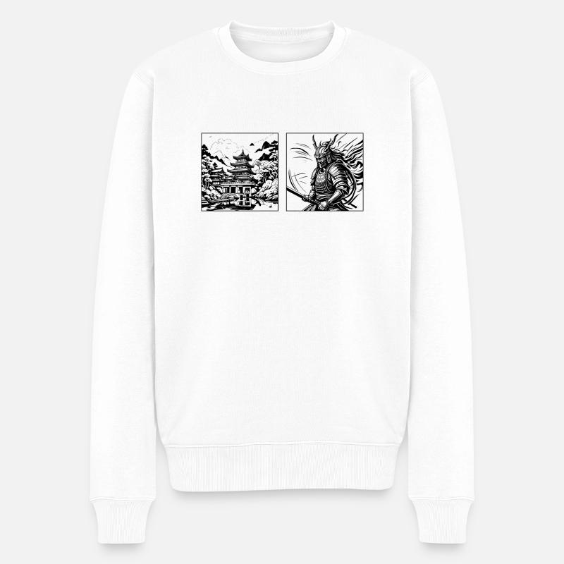 Temple du samouraï - Pull Premium bio Homme - blanc