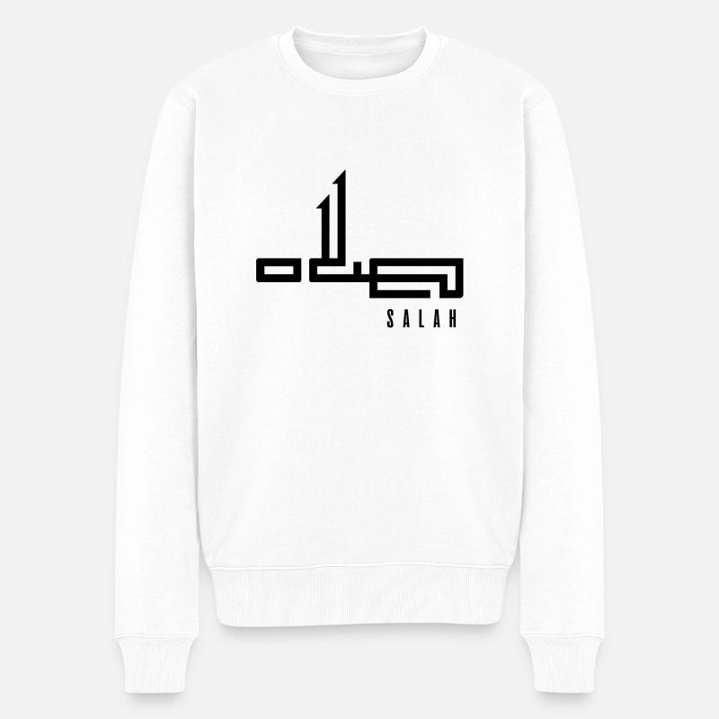 Salah en arabe - prière - Pull Premium bio Homme - blanc