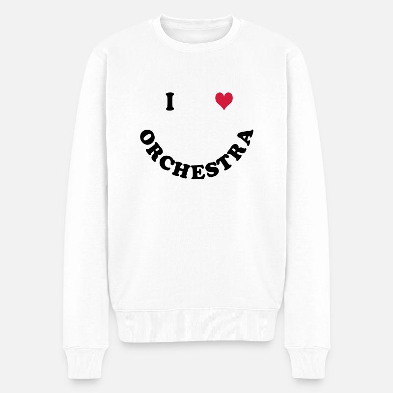 Orchester - Männer Premium Bio Pullover - Weiß
