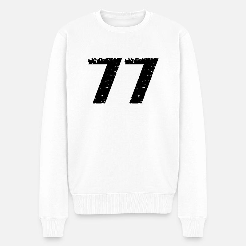 Maillot à 77 numéros - Pull Premium bio Homme - blanc