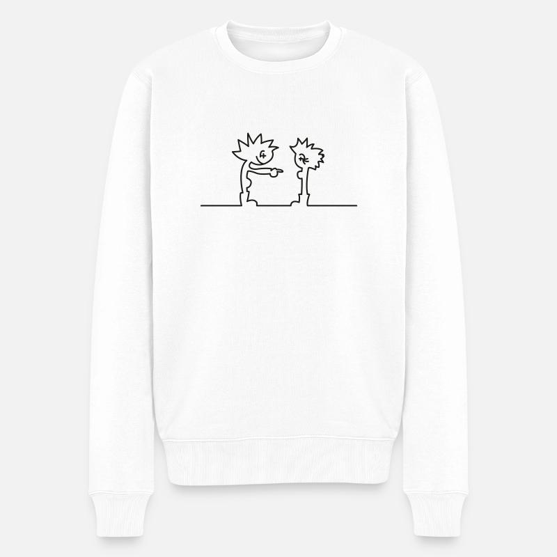 You - Männer Premium Bio Pullover - Weiß