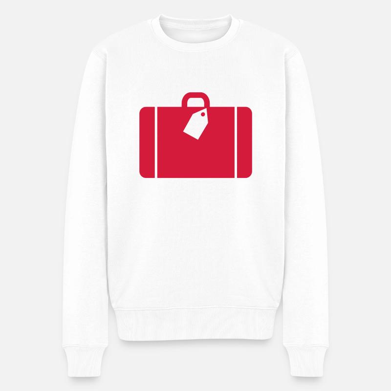 Koffer - Männer Premium Bio Pullover - Weiß