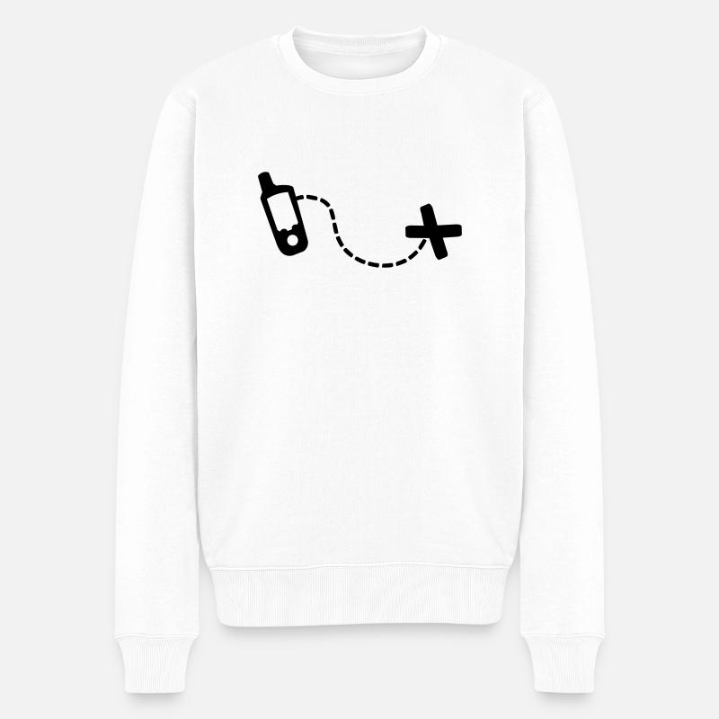 Geocaching - Männer Premium Bio Pullover - Weiß