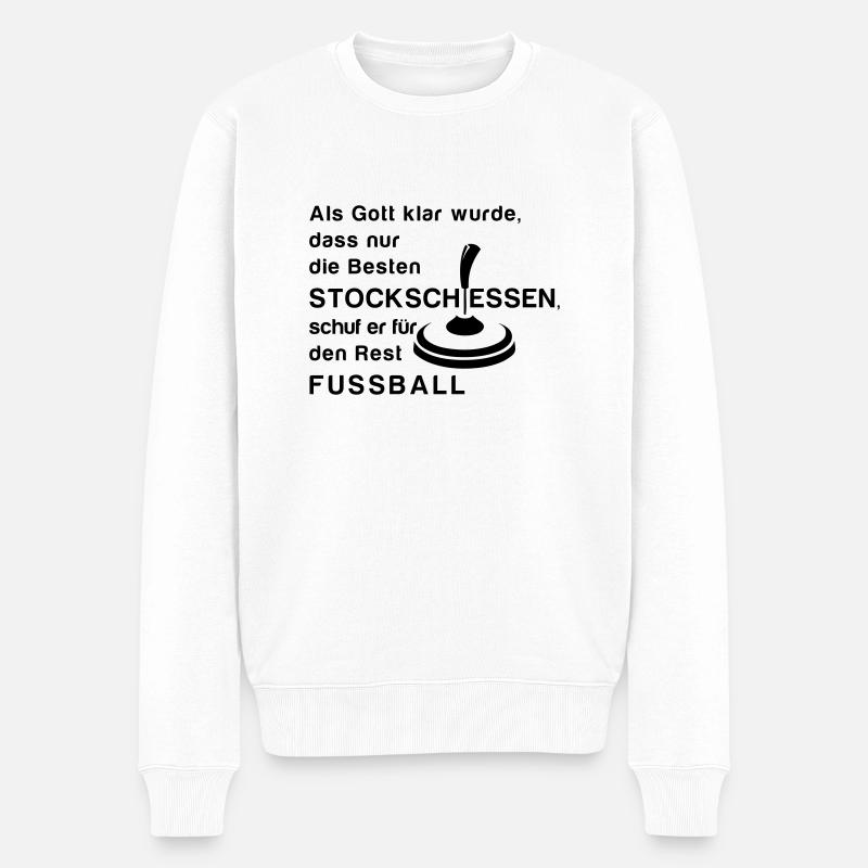 Stockschiessen - Männer Premium Bio Pullover - Weiß