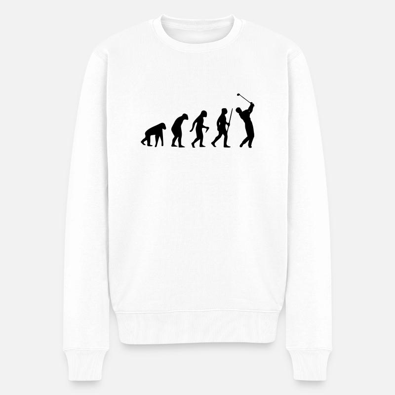 GOLF EVOLUTION - Männer Premium Bio Pullover - Weiß