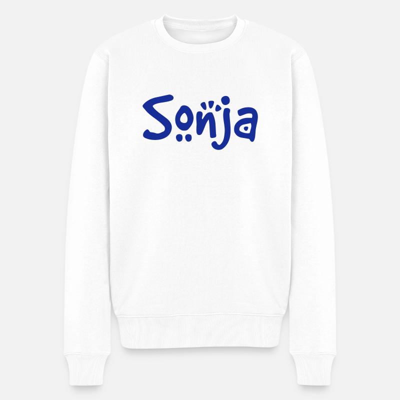 Sonja - Männer Premium Bio Pullover - Weiß