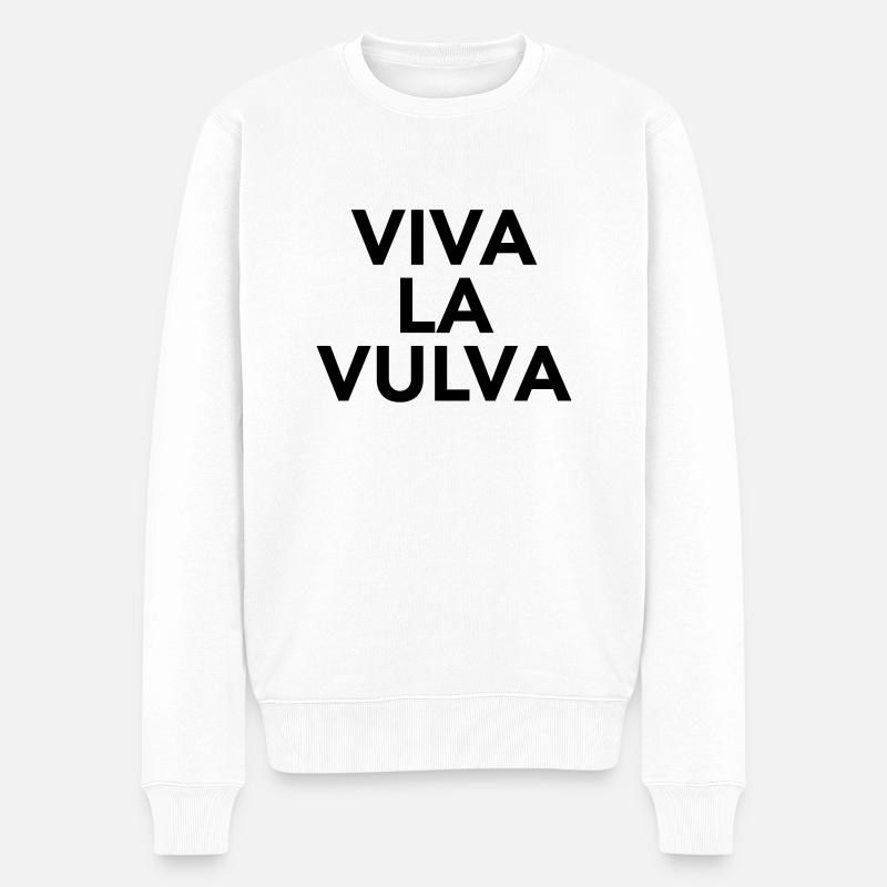 Viva La Vulva - Männer Premium Bio Pullover - Weiß