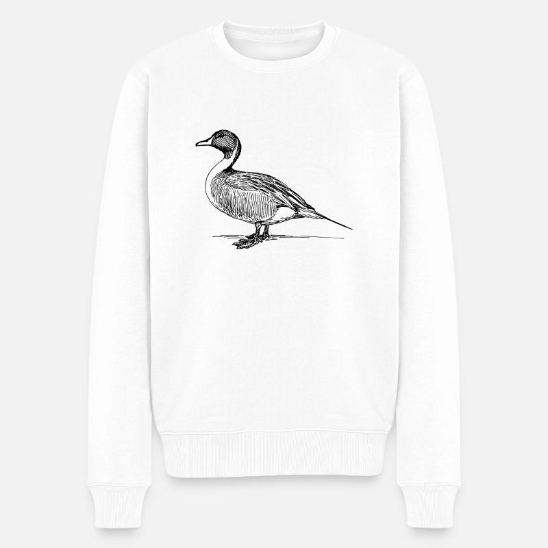 duck56 - Männer Premium Bio Pullover - Weiß