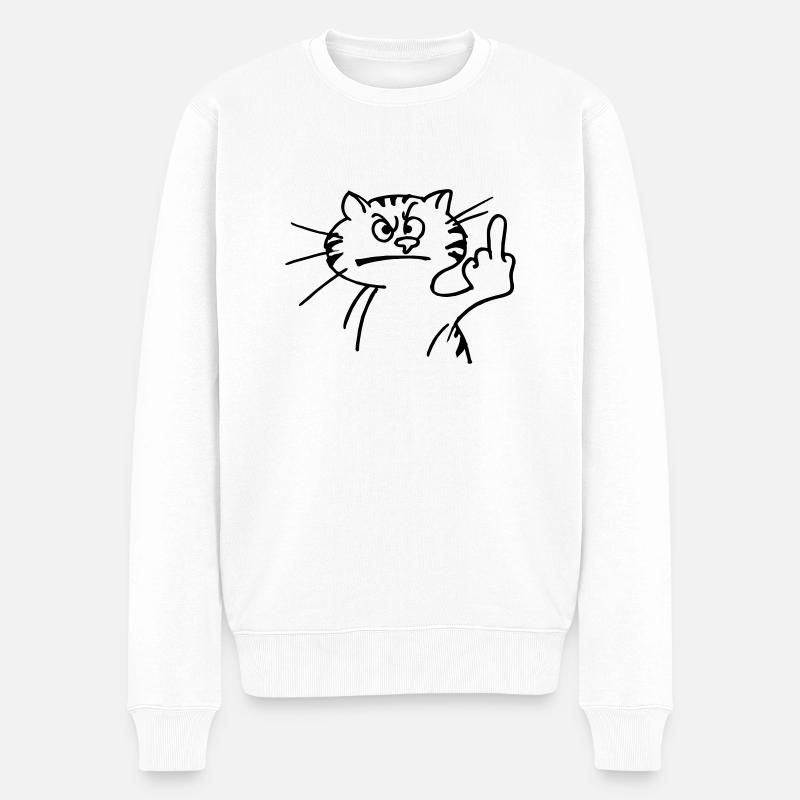 Chat vulgaire - Pull Premium bio Homme - blanc