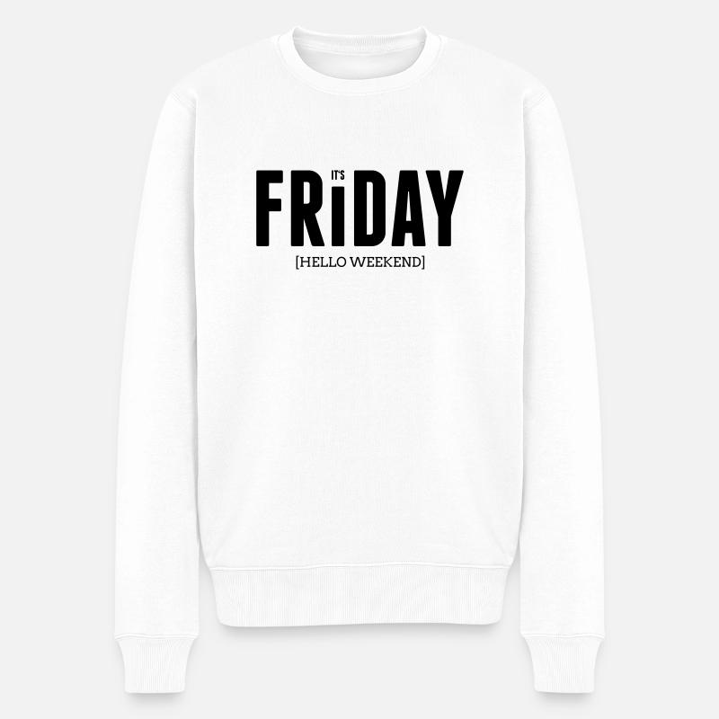 Son vendredi - Pull Premium bio Homme - blanc