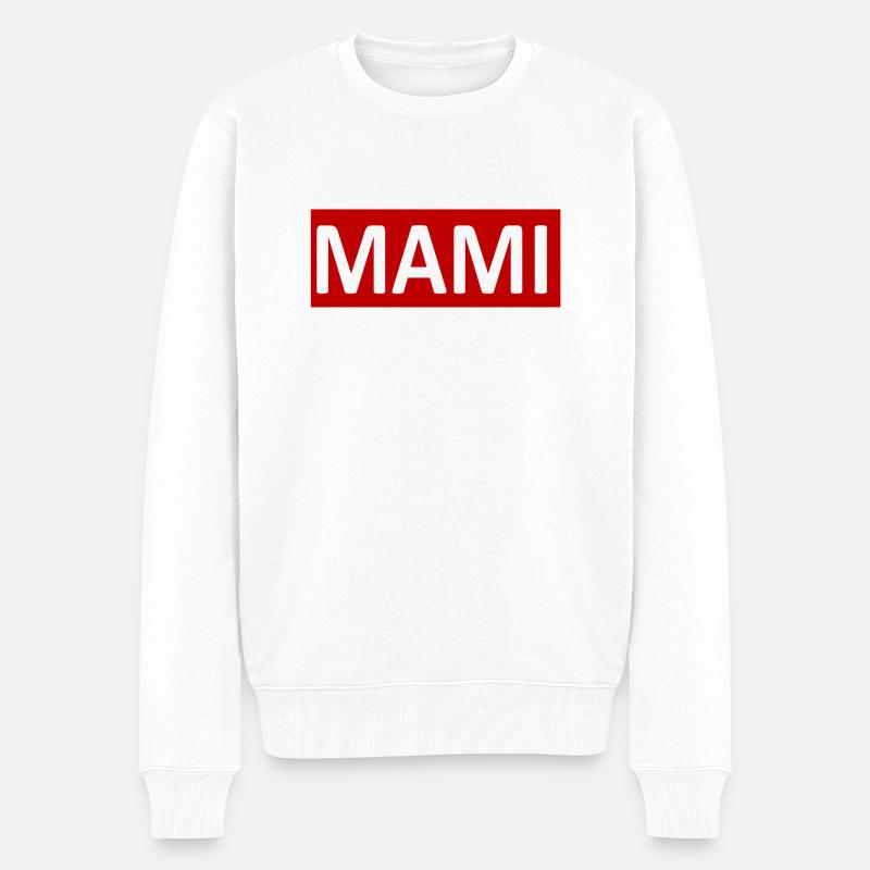 MAMI - Männer Premium Bio Pullover - Weiß