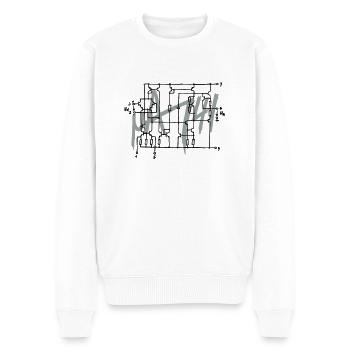 uA741 operational amplifier circuit diagram - Men's Premium Organic Jumper - white - Front - Thijin (182cm)