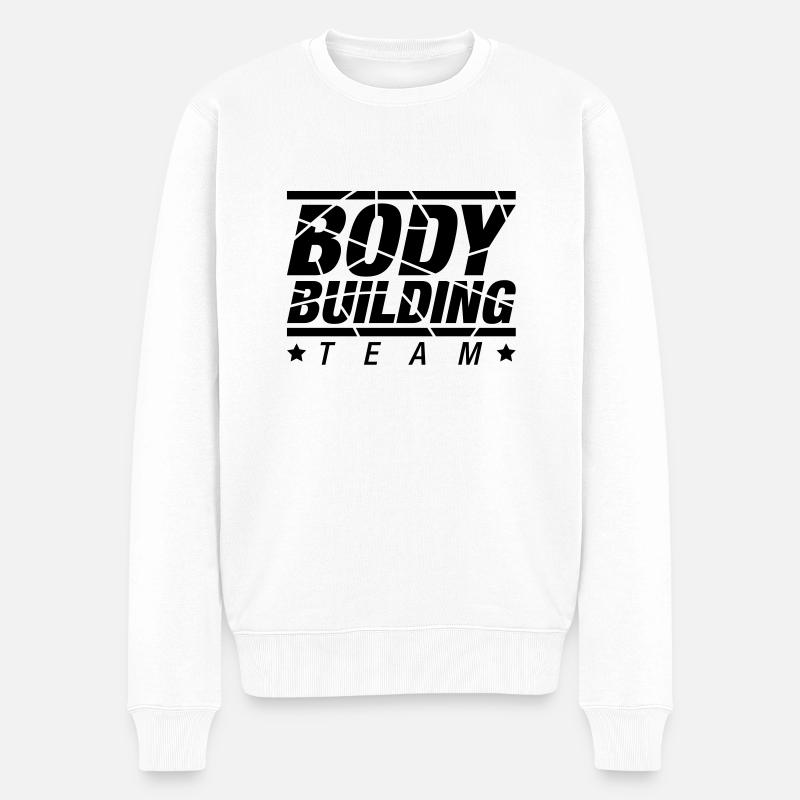 body_building_team_u1 - Männer Premium Bio Pullover - Weiß