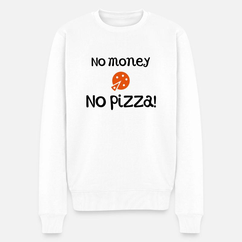 pizza - Pull Premium bio Homme - blanc