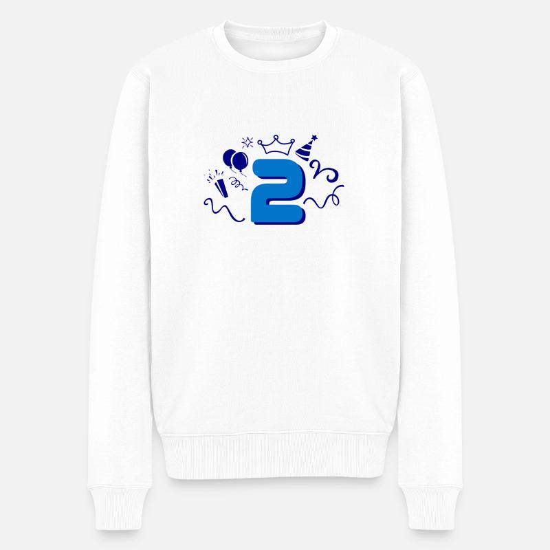 2. Geburtstag Jungen - Männer Premium Bio Pullover - Weiß