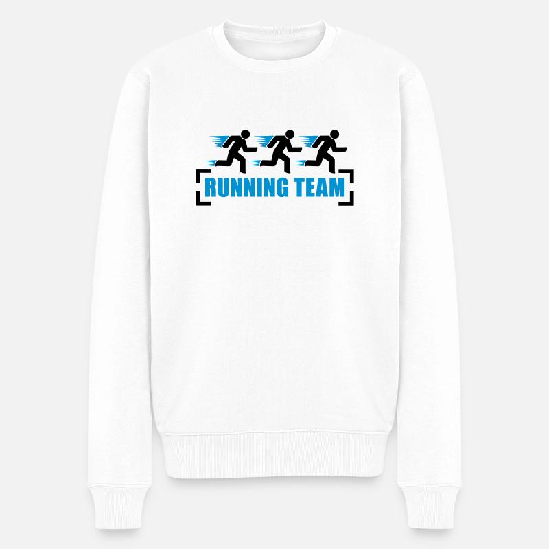 Running Team - Männer Premium Bio Pullover - Weiß