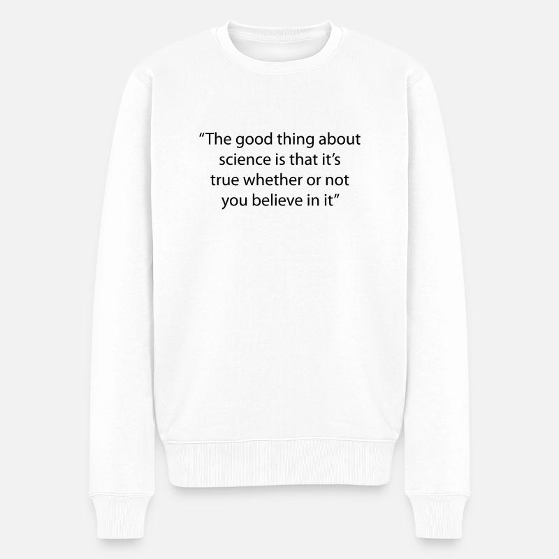 True science - Männer Premium Bio Pullover - Weiß