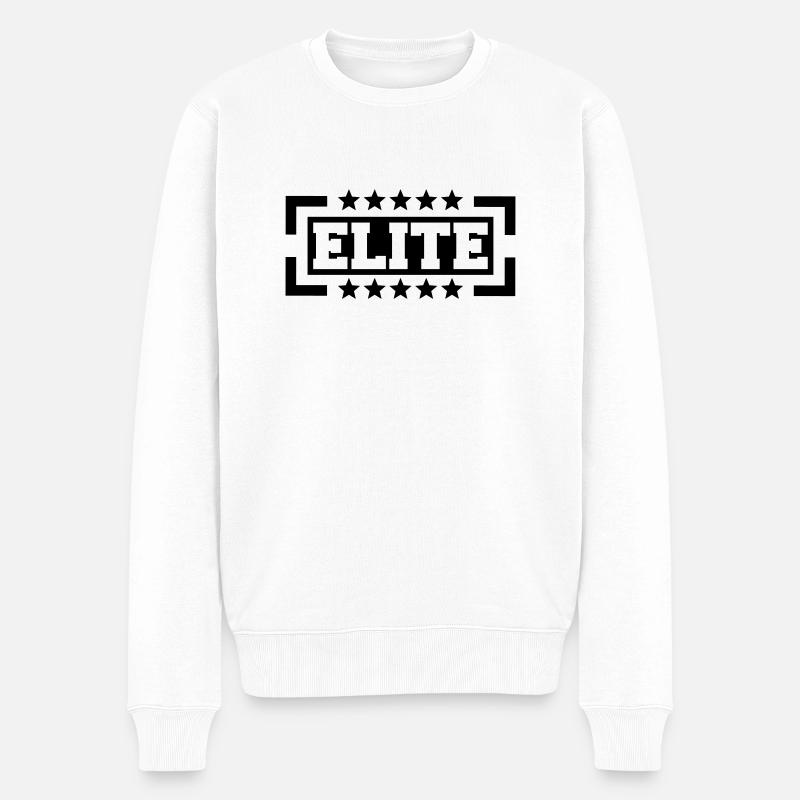 Elite Logo - Pull Premium bio Homme - blanc