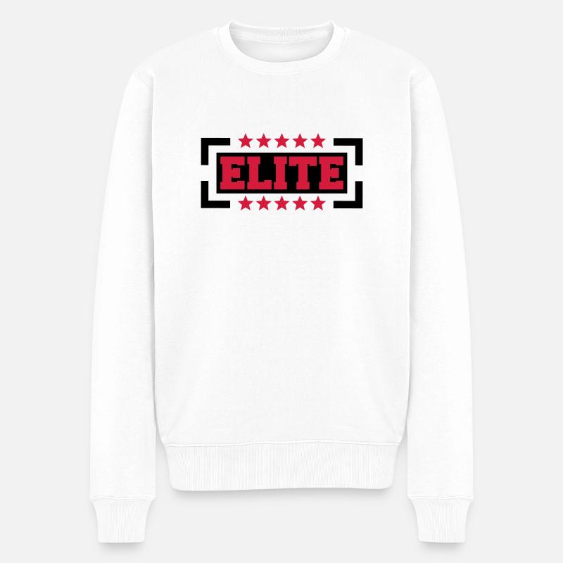 Elite Logo - Pull Premium bio Homme - blanc