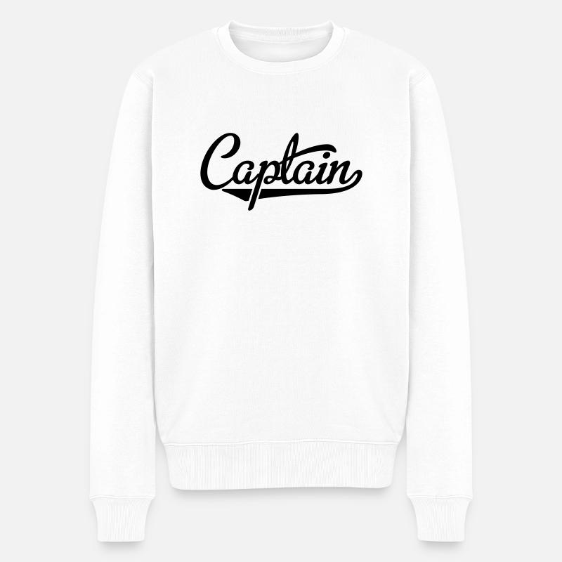 captain - Pull Premium bio Homme - blanc