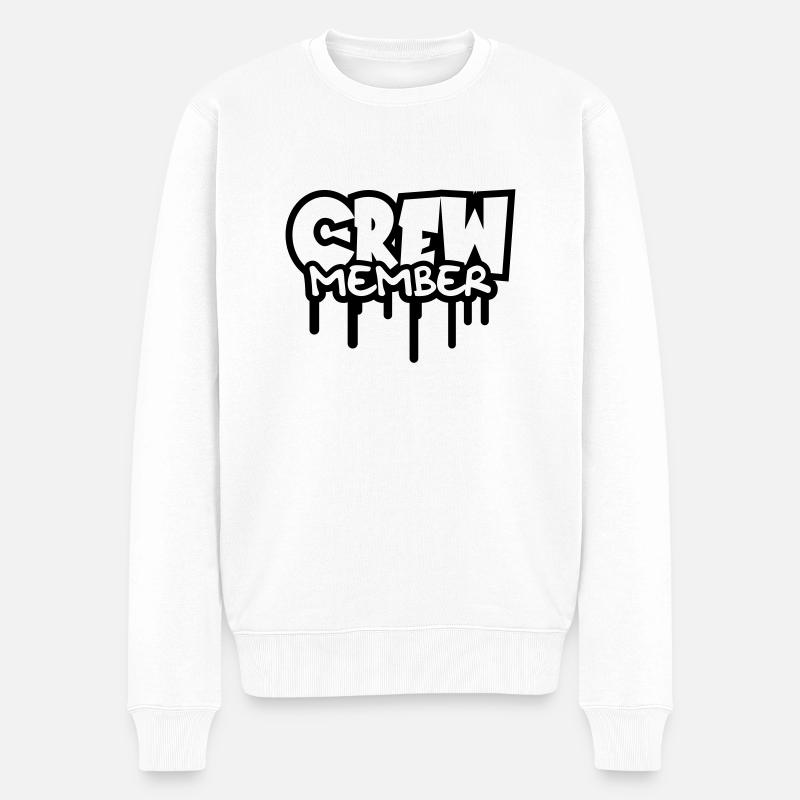 Crew Member Logo-Design - Pull Premium bio Homme - blanc