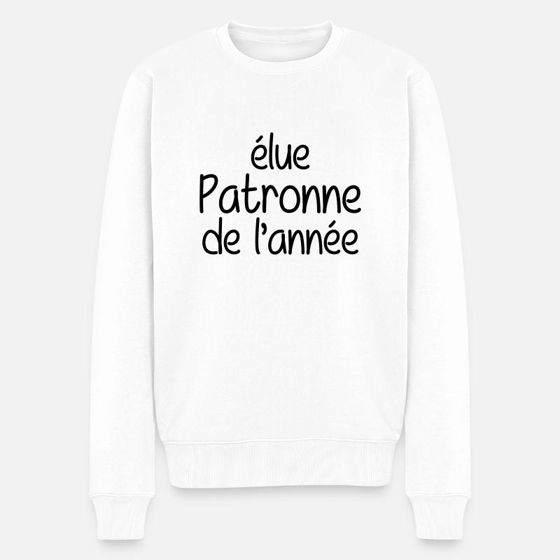 élue Patronne de l'année - Pull Premium bio Homme - blanc