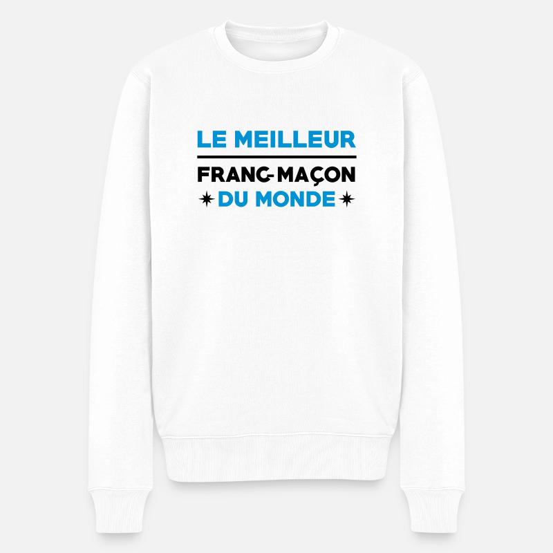 Franc-Maçonnerie / Franc Maçonnerie / Franc Maçon - Pull Premium bio Homme - blanc