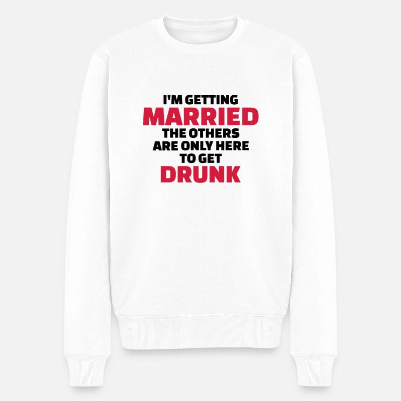 I’m getting married - Pull Premium bio Homme - blanc