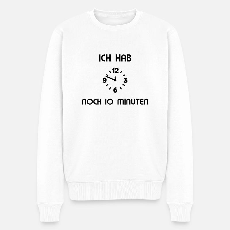 Uhr 10 Minuten - Männer Premium Bio Pullover - Weiß