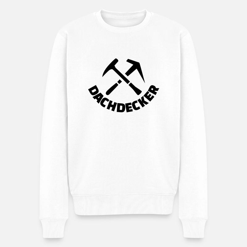 Dachdecker - Männer Premium Bio Pullover - Weiß