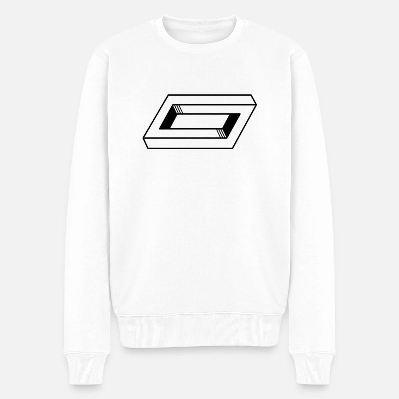 géométrique - Pull Premium bio Homme - blanc