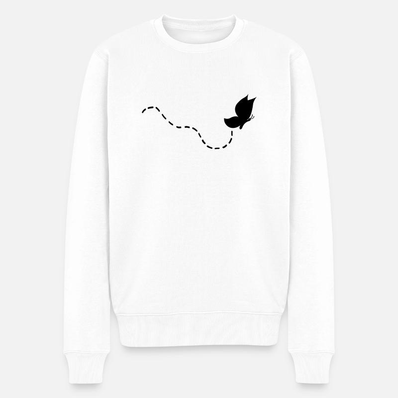 schmetterling - Pull Premium bio Homme - blanc