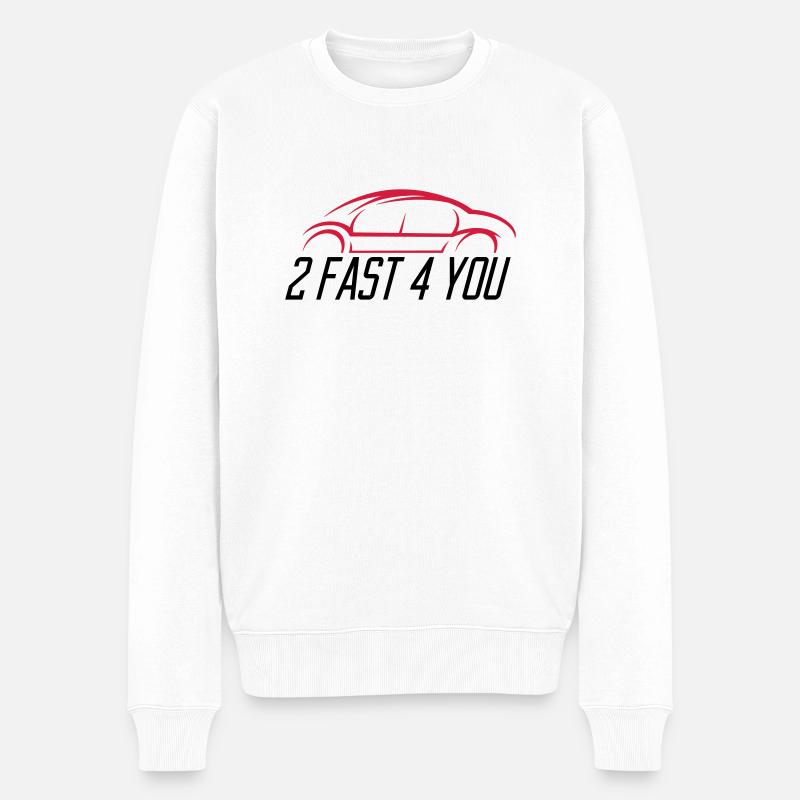 Auto 2 Fast - Männer Premium Bio Pullover - Weiß