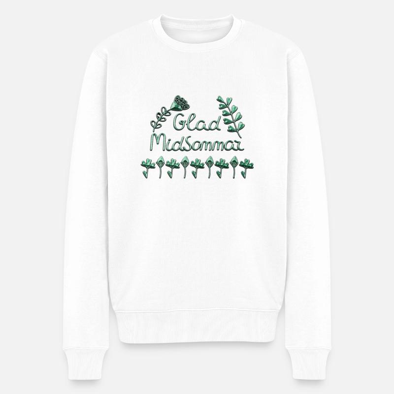 Suède Milieu de l’été - Pull Premium bio Homme - blanc