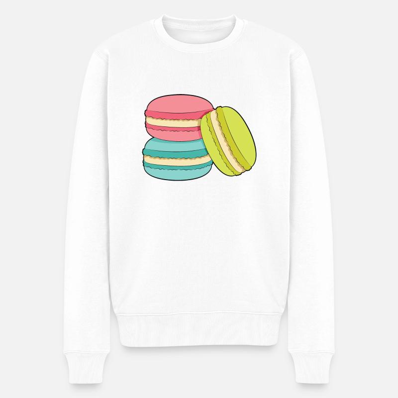 Macarons - Pull Premium bio Homme - blanc