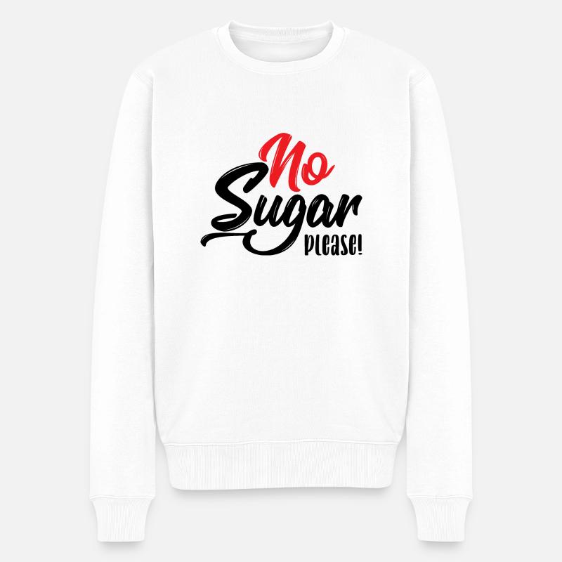 No sugar please - Pull Premium bio Homme - blanc
