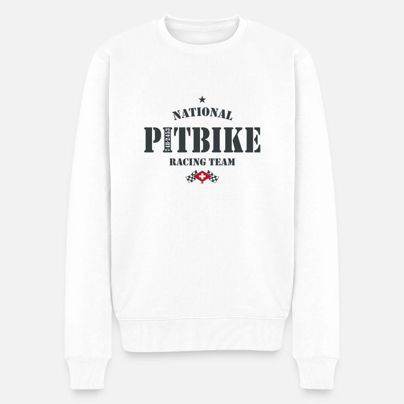 Pitbike NRT AG Schweiz - Männer Premium Bio Pullover - Weiß