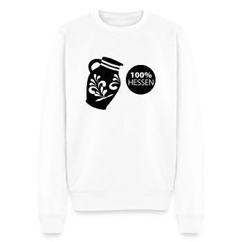 Bembel 100% HESSEN #FFM #BembelDesign #069 - Männer Premium Bio Pullover - Weiß - Vorne - Thijin (182cm)