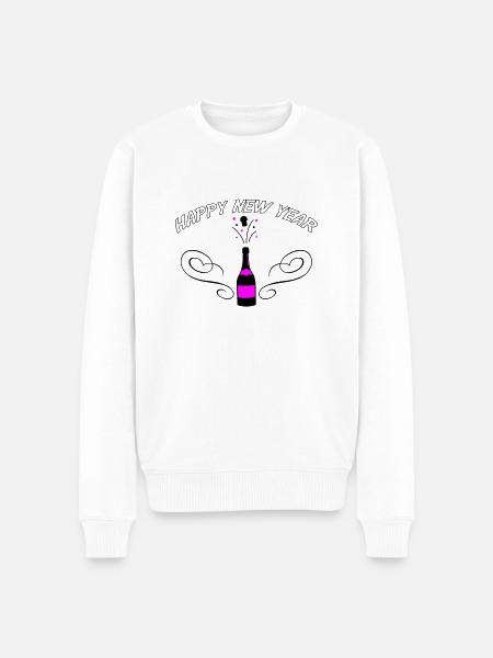 Happy New Year - Men's Premium Organic Jumper - white