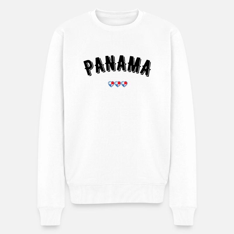 Panama - Männer Premium Bio Pullover - Weiß