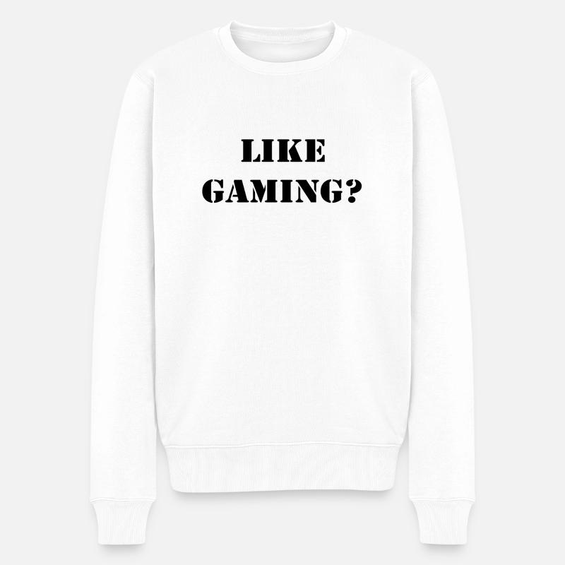 Game Gaming PC - Männer Premium Bio Pullover - Weiß