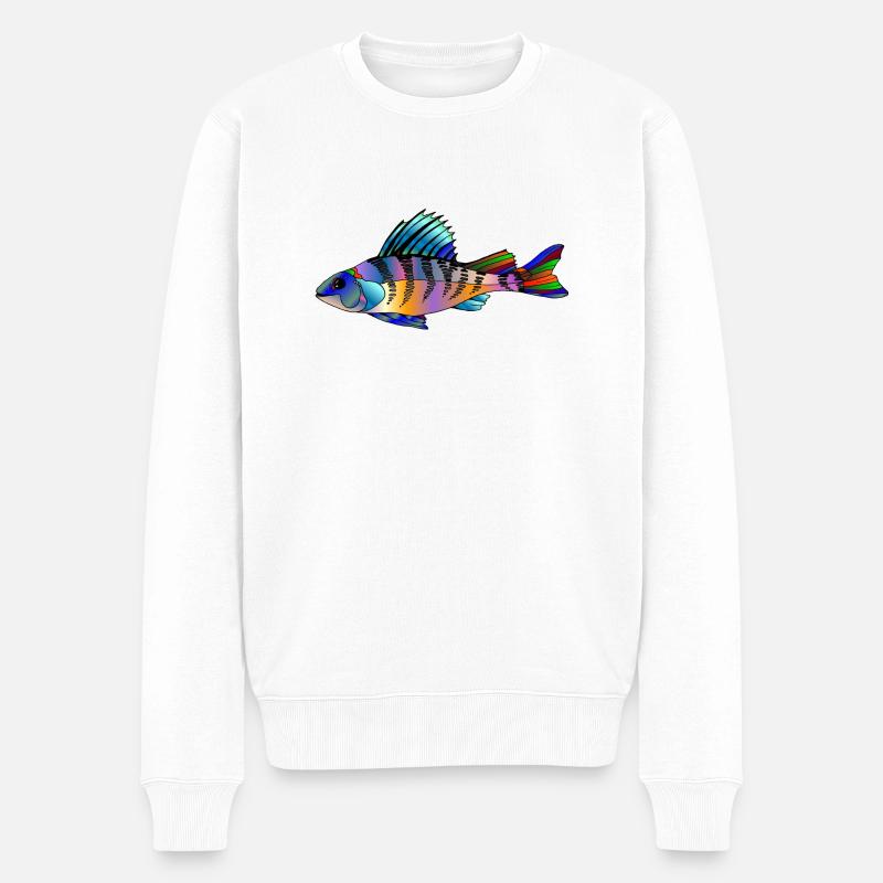 Fisch - Männer Premium Bio Pullover - Weiß