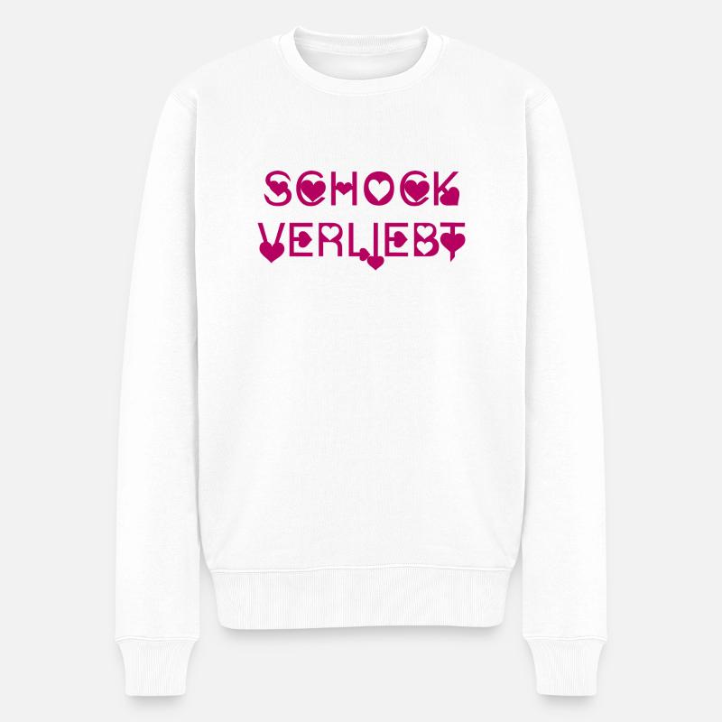 SCHOCKVERLIEBT - Männer Premium Bio Pullover - Weiß