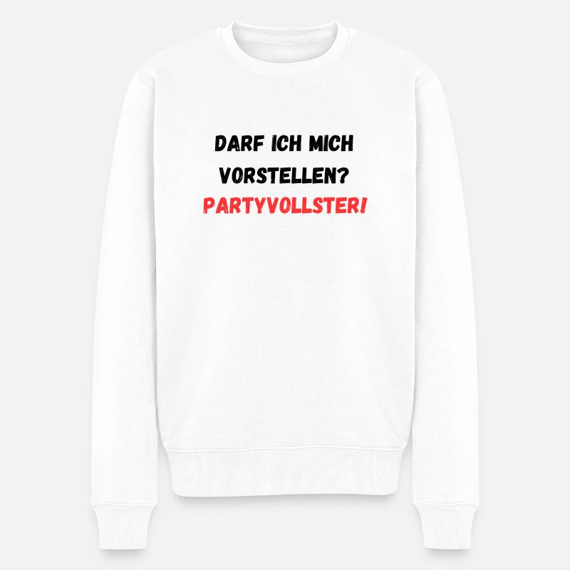 Partyvollster - Männer Premium Bio Pullover - Weiß