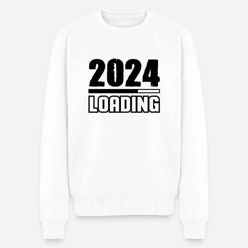 loading 2024 - Männer Premium Bio Pullover - Weiß