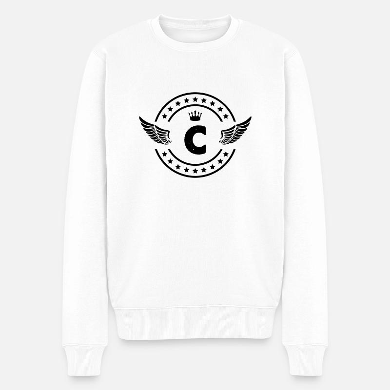 wappen c - Männer Premium Bio Pullover - Weiß