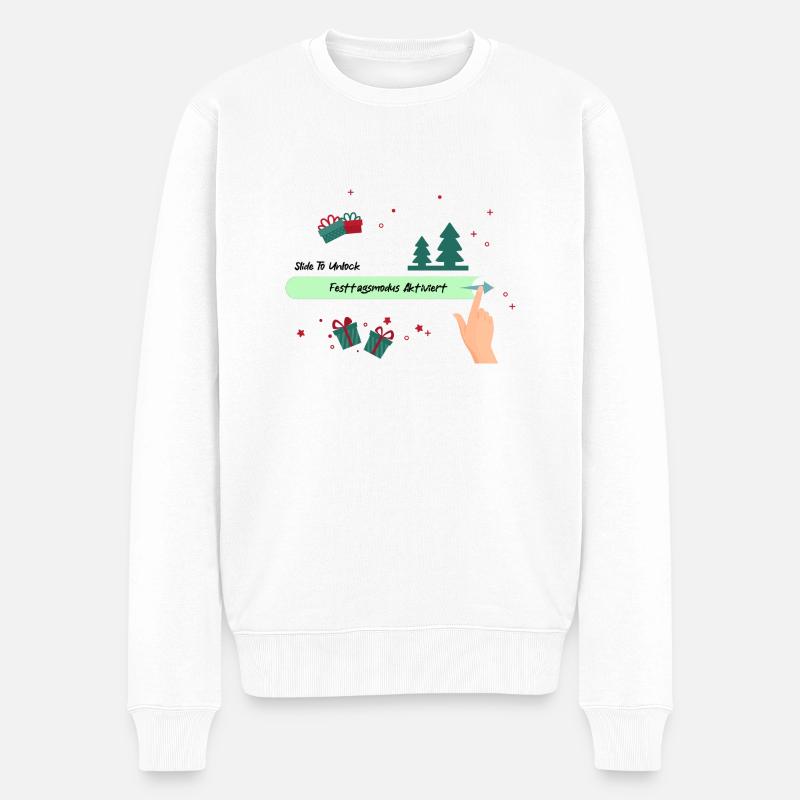 Festtagsmodus aktiviert - Männer Premium Bio Pullover - Weiß