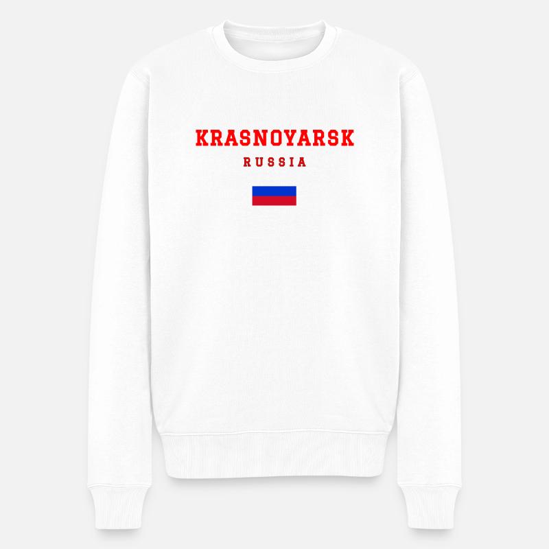 Krasnoyarsk, Russie - Pull Premium bio Homme - blanc